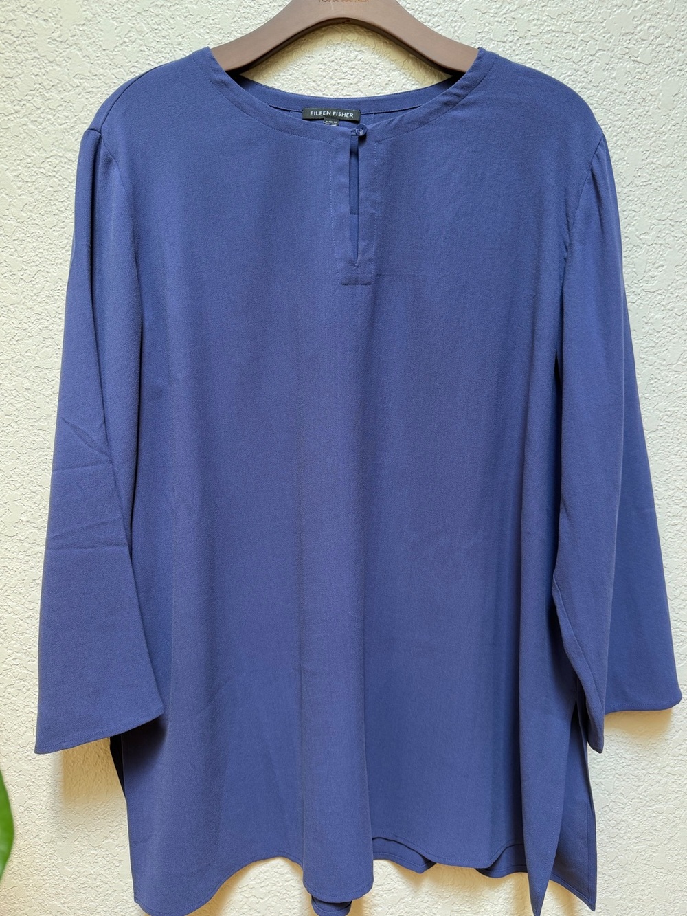 Eileen Fisher Periwinkle Tunic Top Oversized Side Slit Blouse